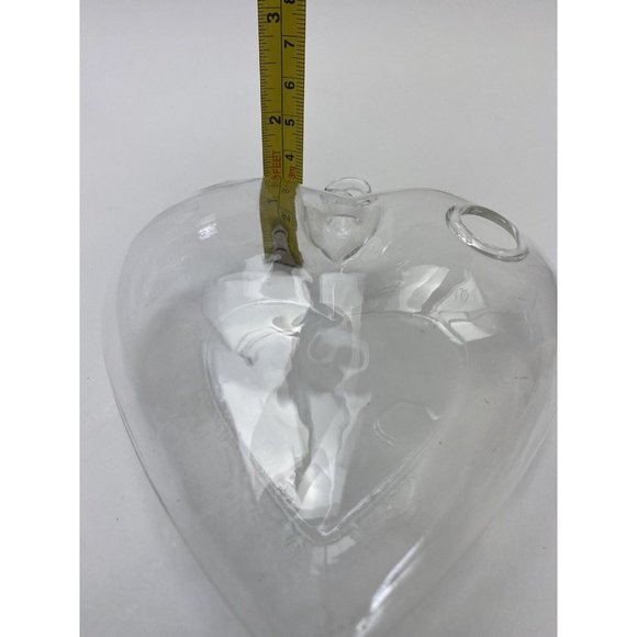 Cute Clear Glass Heart Window Decor, Hanging Plant Holder/ Water Beads - Picture 4 of 16